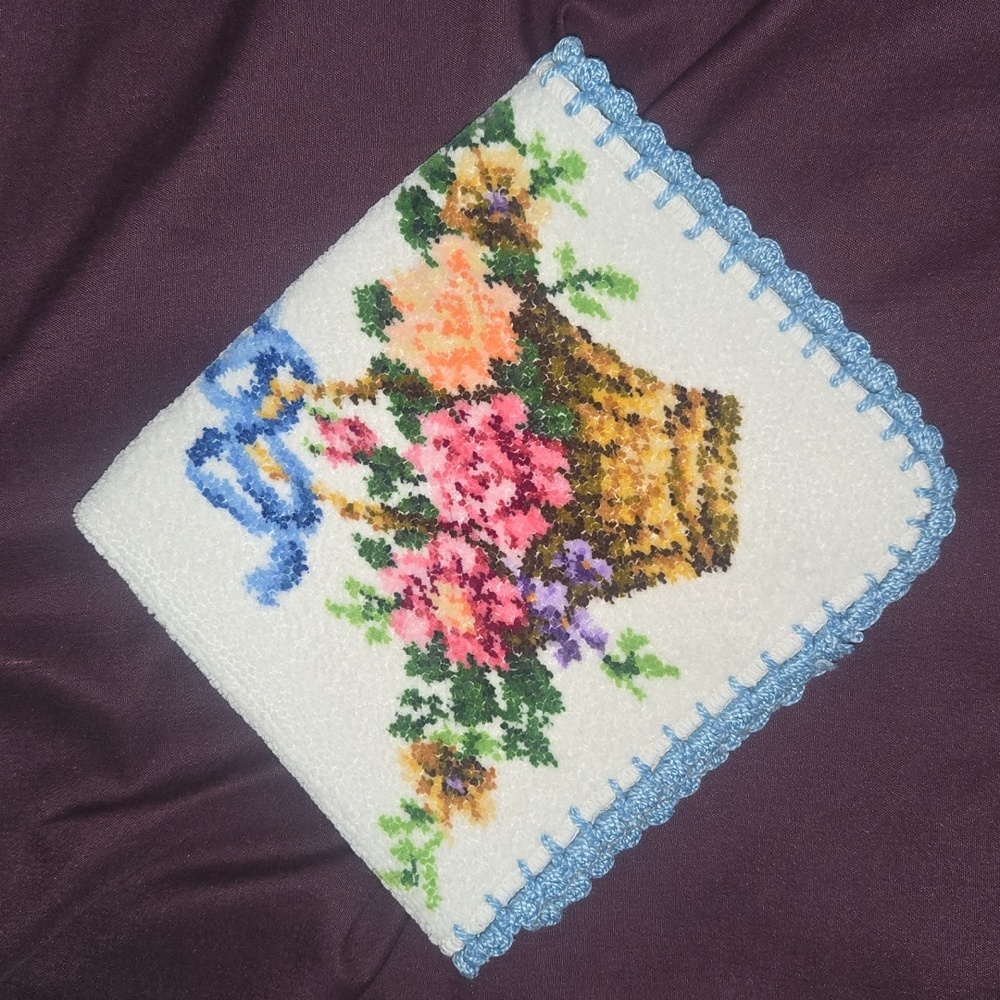 Small Decorative Floral Towel